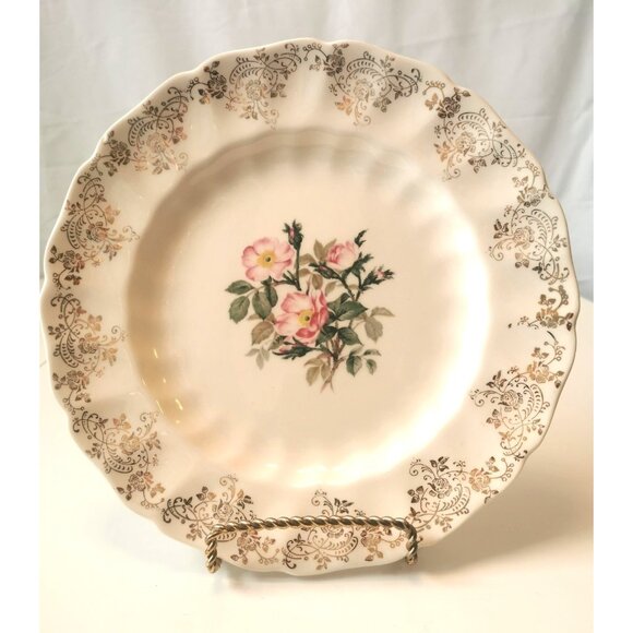 Plate made by Johnson Brothers USA Decorated by Sovereign Potters Canada ci 1959 - Picture 5 of 9